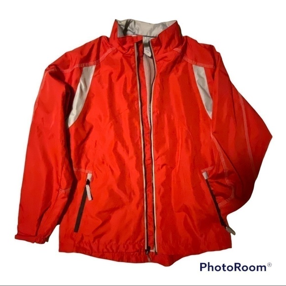 🎈$5 add. YOUTH Red jacket windbreaker/ rain coat. Size large - Picture 1 of 7